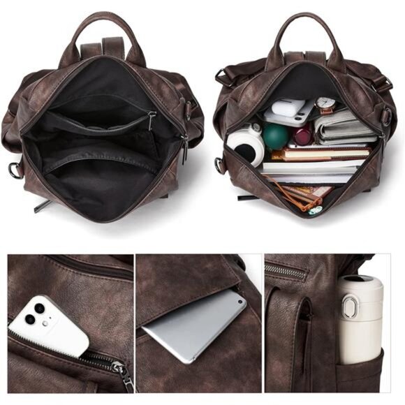 Backpack Purse for Women Leather Backpack Purse Travel Backpack Fashion Designer main image 5